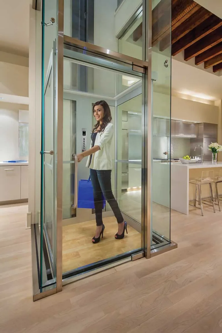 women in the elevator