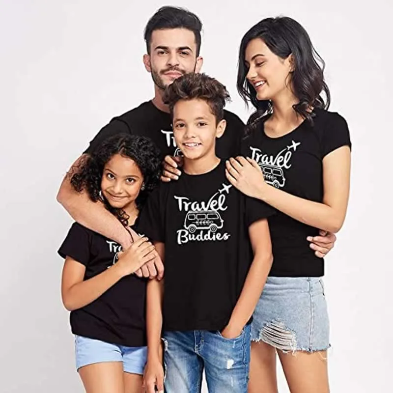 family with custom t-shirts