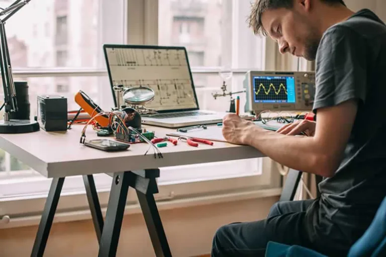 engineer working at the desk
