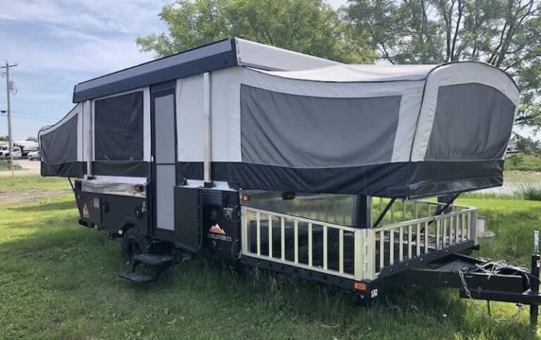pop up camper unfolded