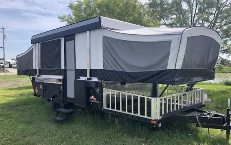 pop up camper unfolded