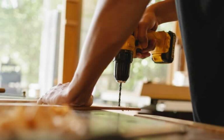 drilling with cordless drill