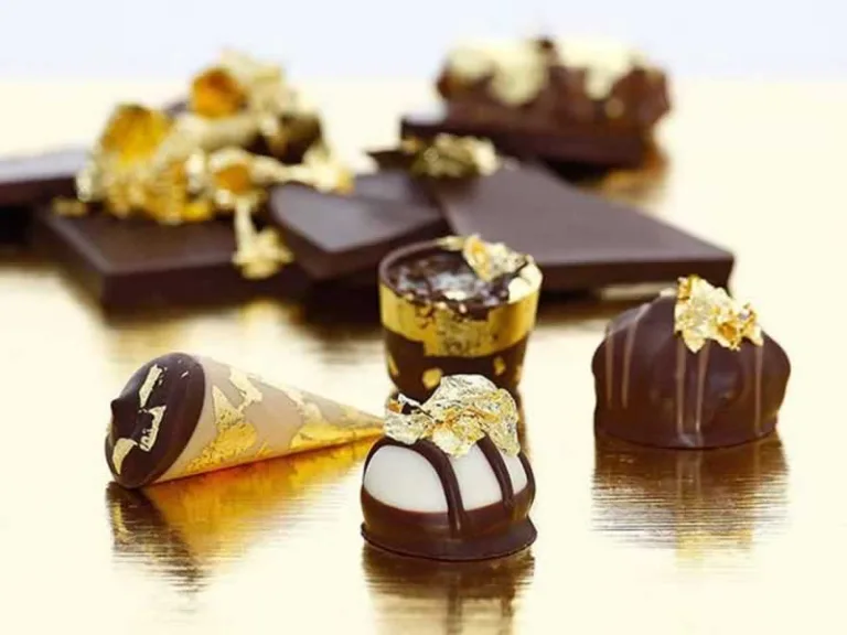 candies with edible gold and silver