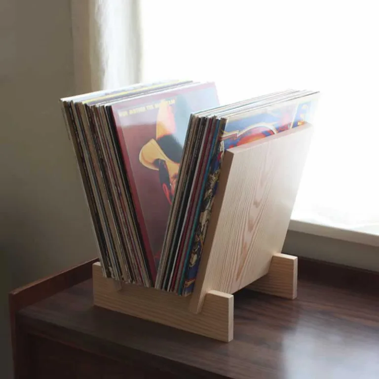 vinyl records stand