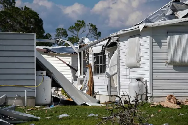 house after natural disaster
