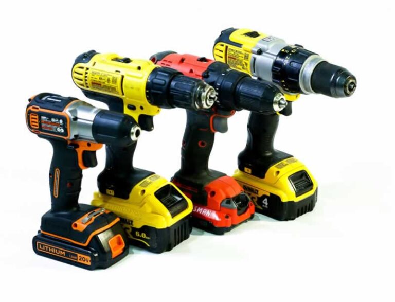various types of cordless drills