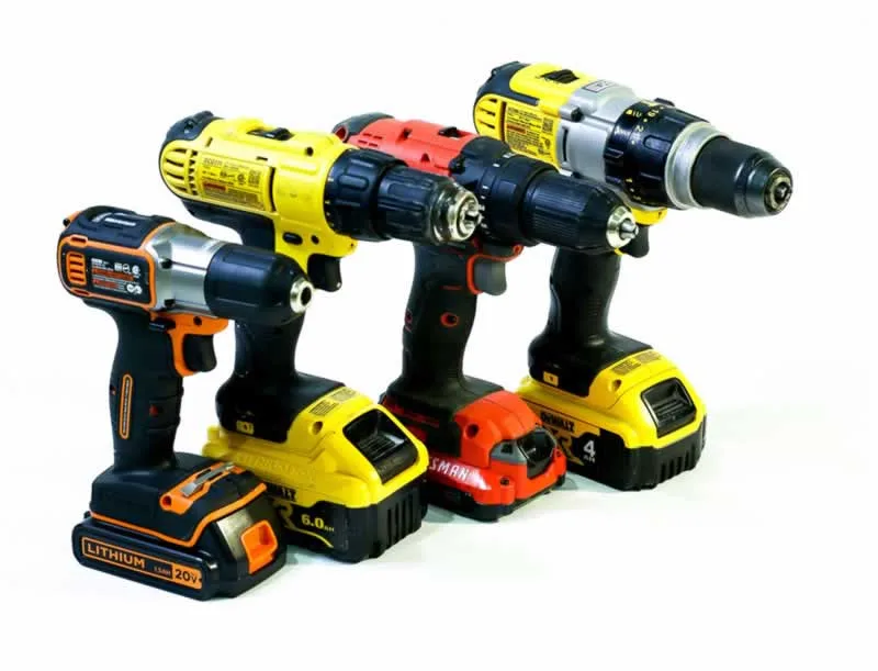 various types of cordless drills