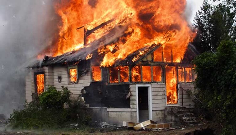 house on fire