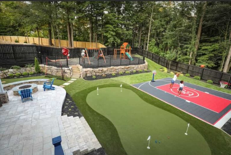 backyard basketball court
