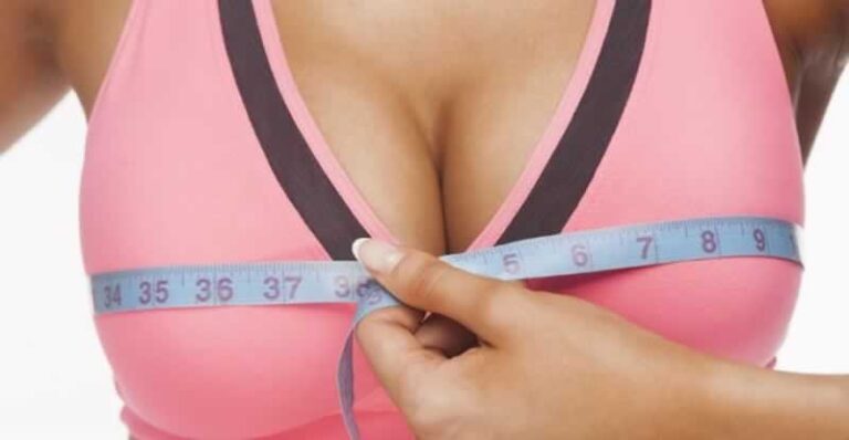 measuring breasts