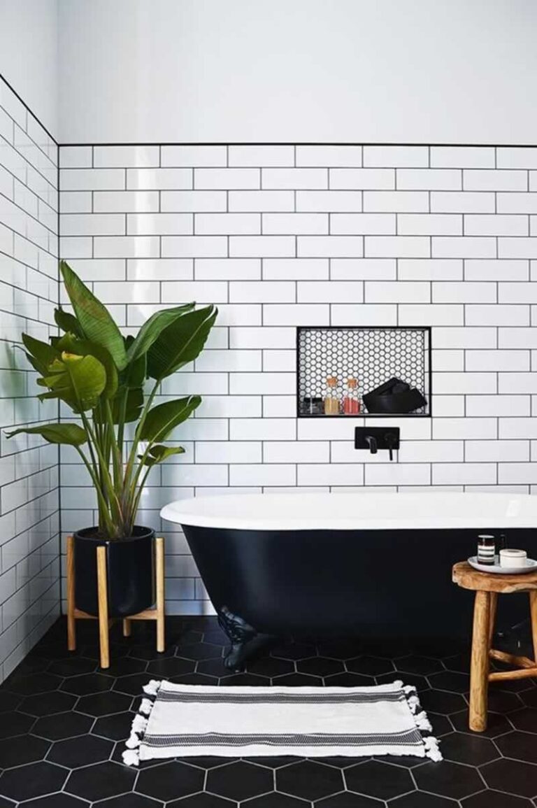 plant by the bathtub