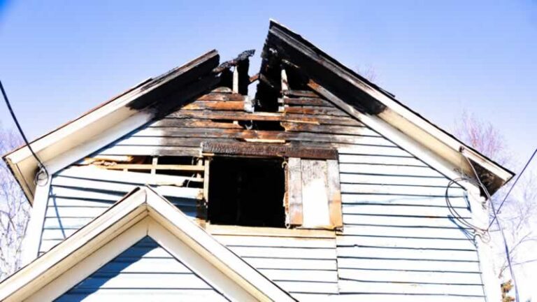 fire-damaged real estate