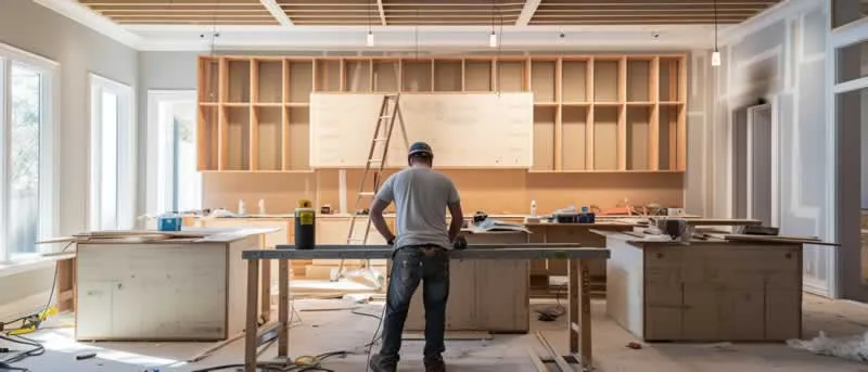 kitchen remodel in progress