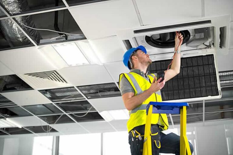 electrician installing HVAC
