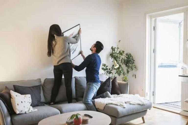couple redecorating home