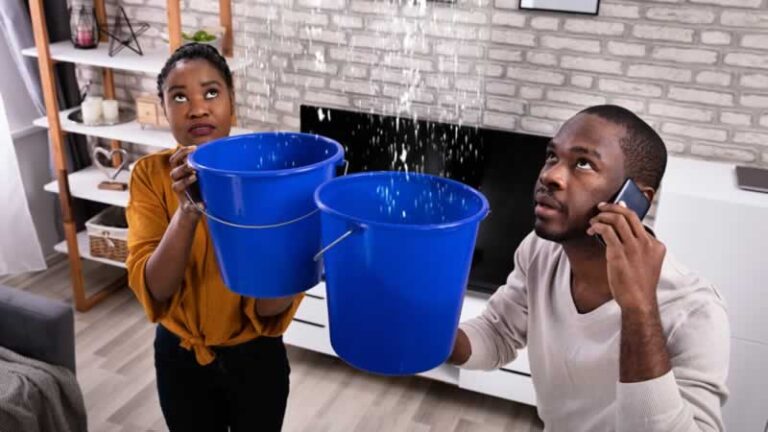 water from the ceiling