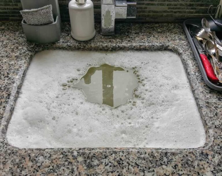 clogged kitchen sink