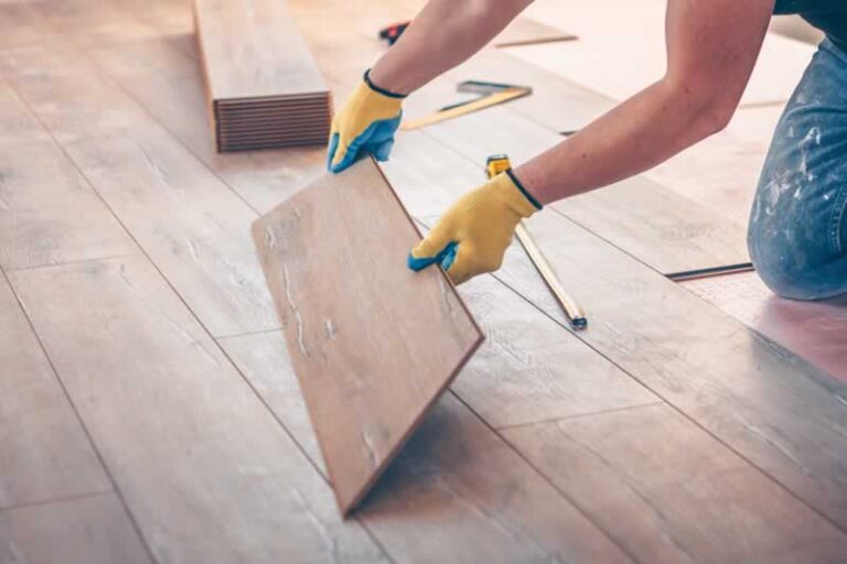 laying flooring