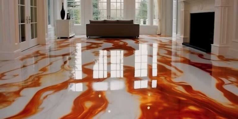 epoxy flooring with pattern