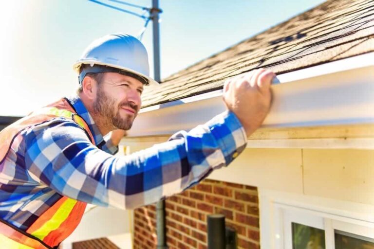 roofing inspector inspecting the roof