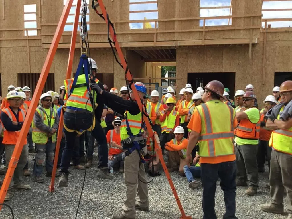 safety training on construction site