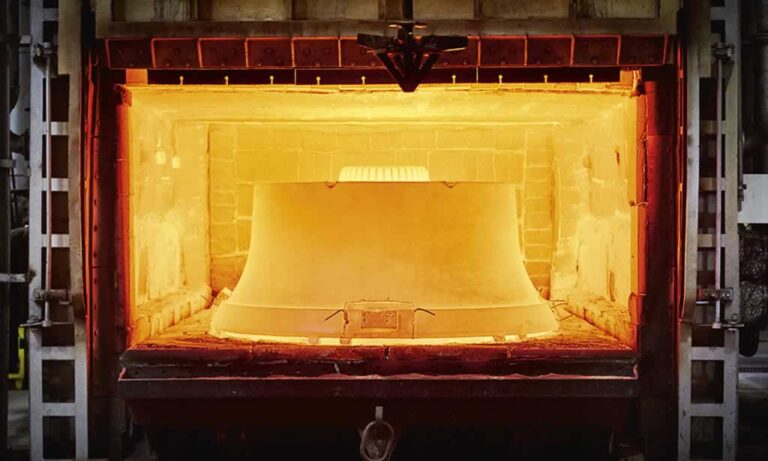 work hardening steel in a furnace