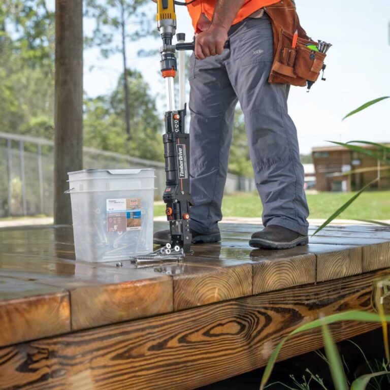 putting screws in a new deck