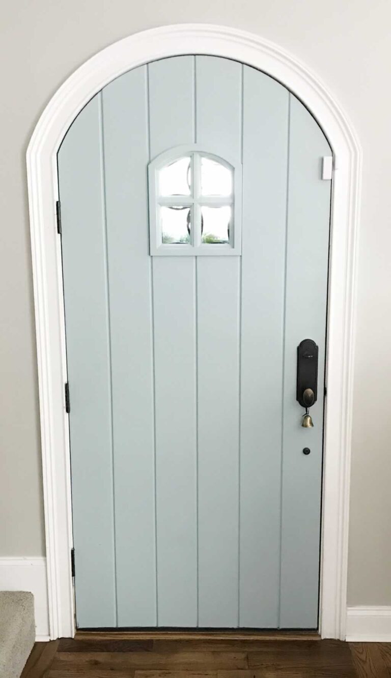 freshly painted barn door
