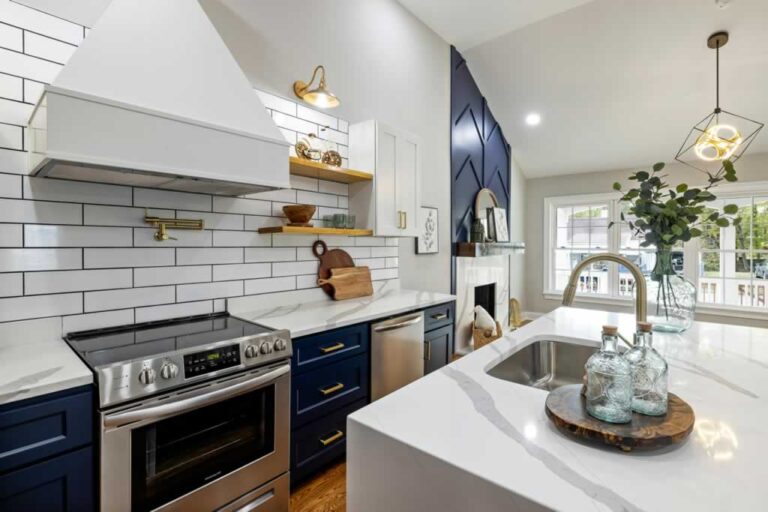 granite countertop on kitchen island