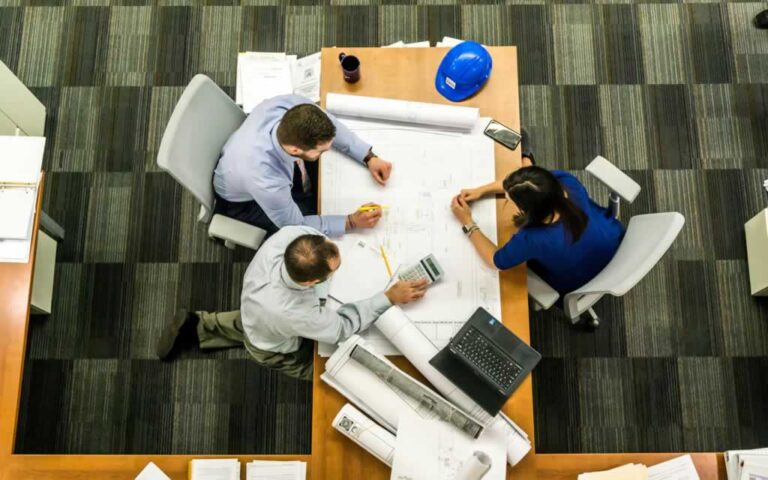 architects discussing about sustainable construction