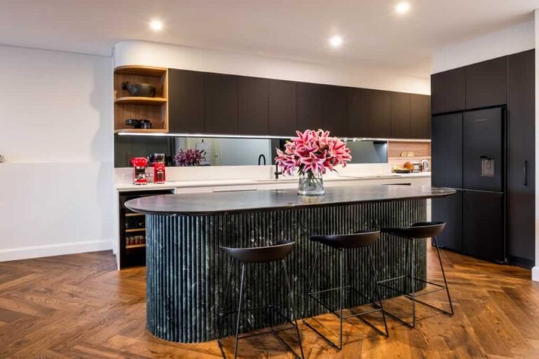 modern kitchen with kitchen island