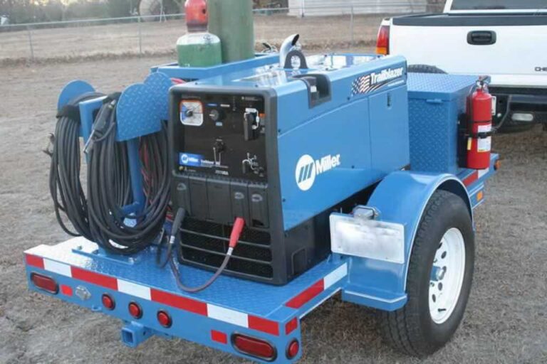 mobile welding station on a trailer