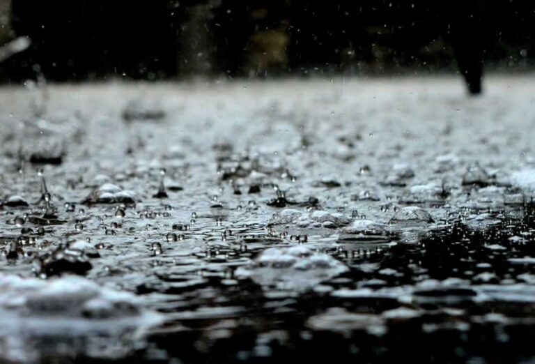 heavy rain forming a flood