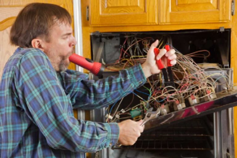 man trying to connect electricity wires