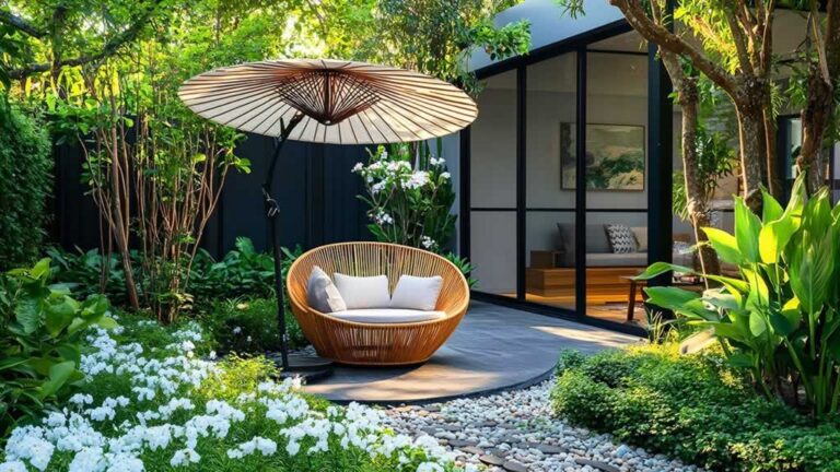amazing backyard with seating area