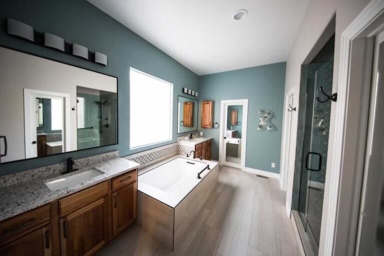 bathroom upgraded with budget friendly upgrades