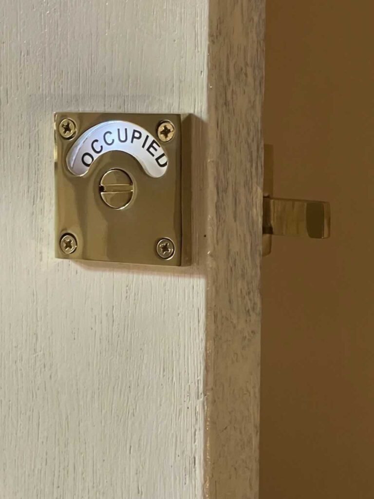 bathroom occupied light on the wall