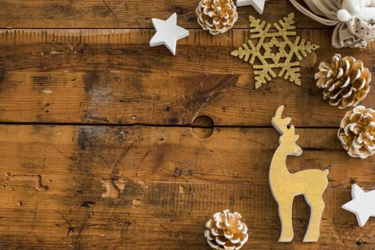 wooden Christmas decor items