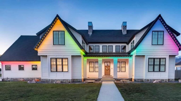 permanent holiday lights on house