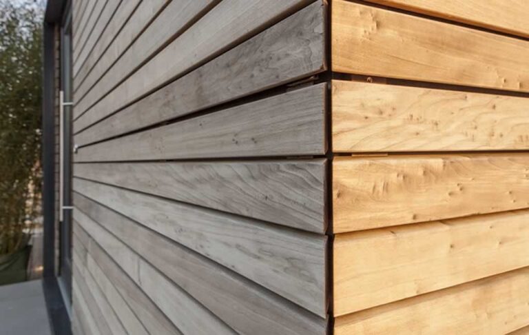 beautifully installed timber cladding panels