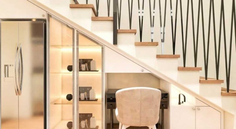 smart way to utilize space beneath the stairs