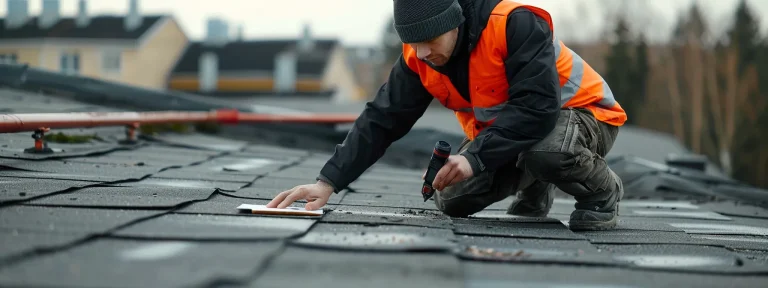 roofer re-roofing a shingle roof