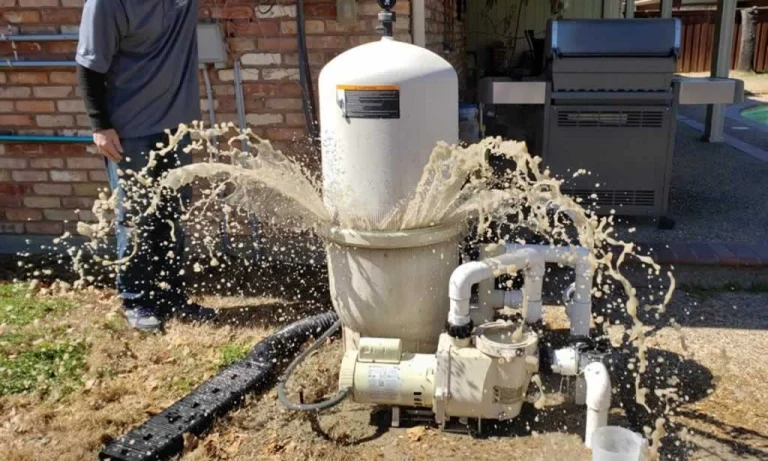 damaged pool pump leaking water