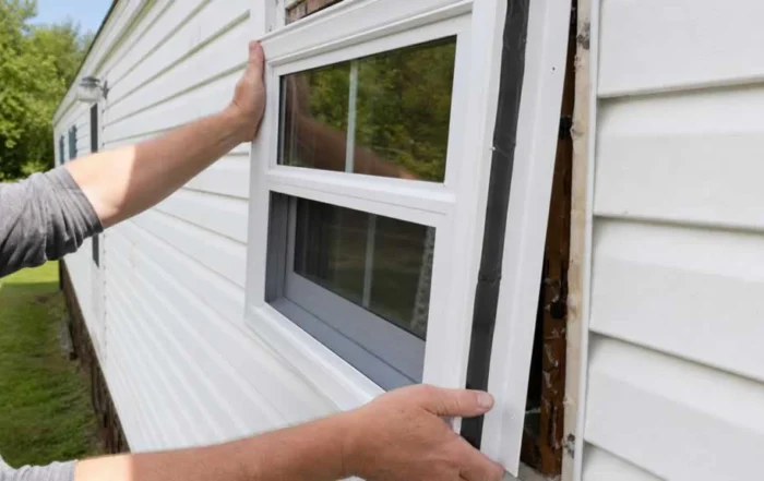 mounting small window from the outside