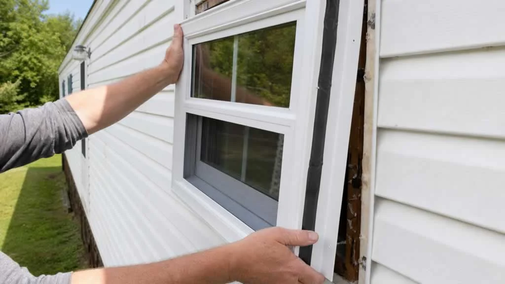 mounting small window from the outside