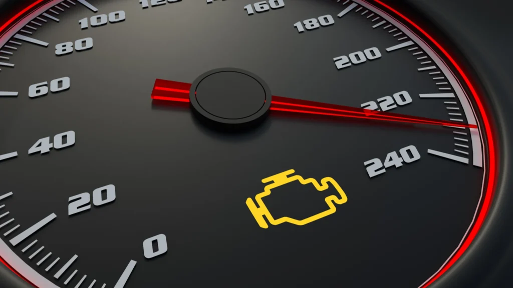check engine light on speedometer