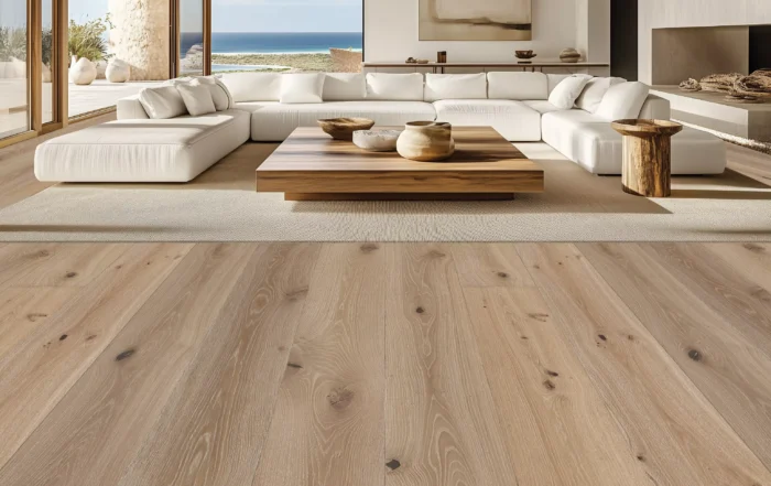 hardwood oak flooring in a living room
