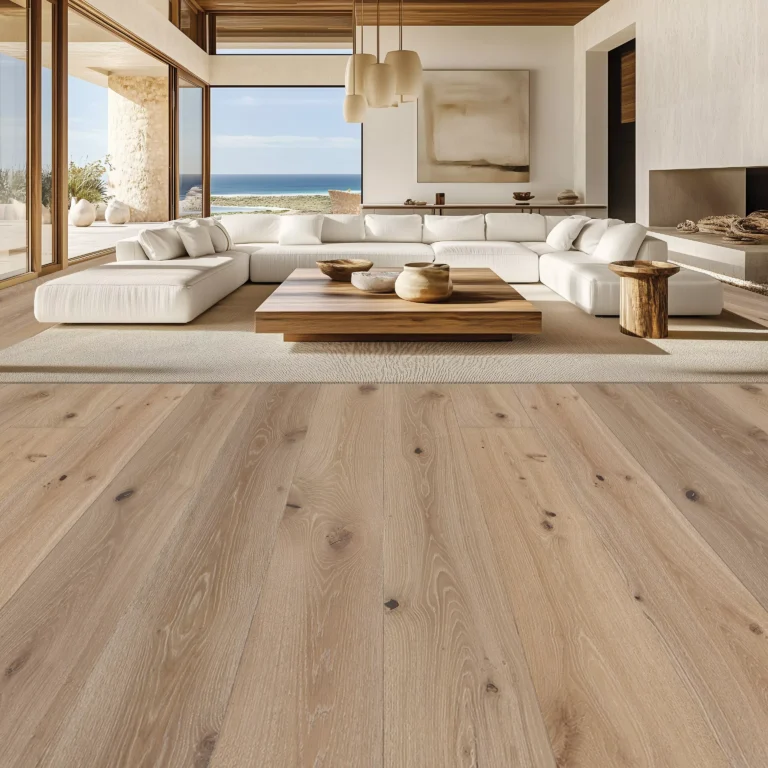 hardwood oak flooring in a living room