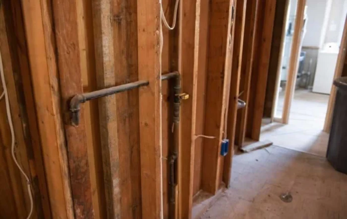 gas line through the wall