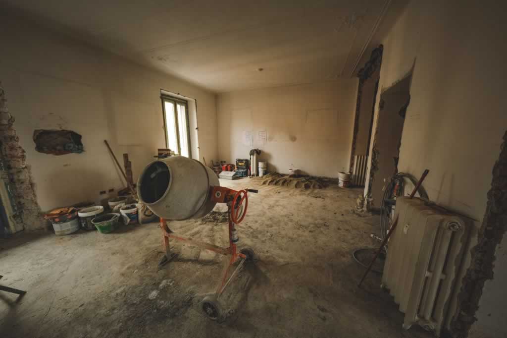 renovation after water damage in the house